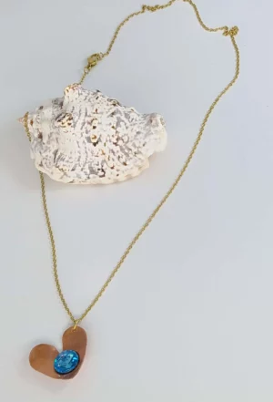 Χάλκινη καρδούλα κολιέ