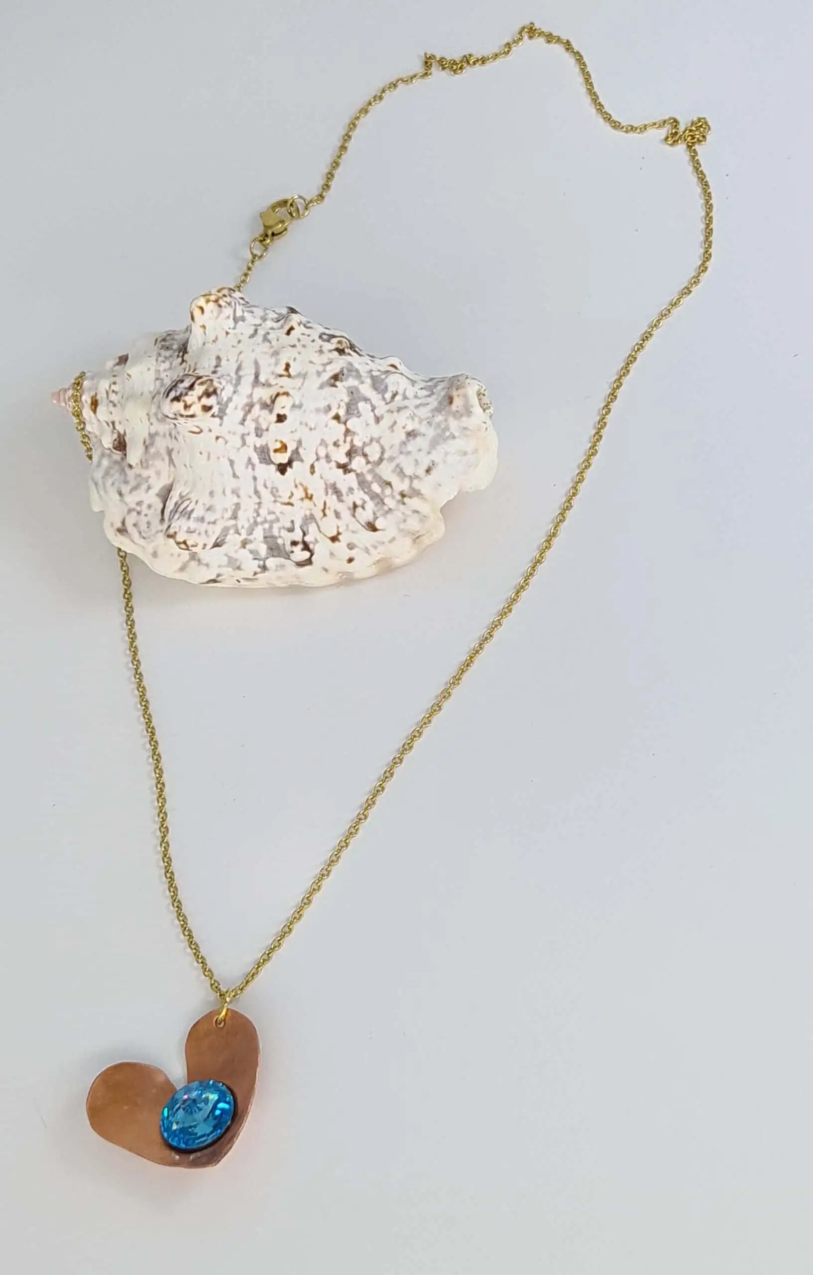 Χάλκινη καρδούλα κολιέ