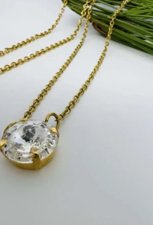 Gold swarovski necklace