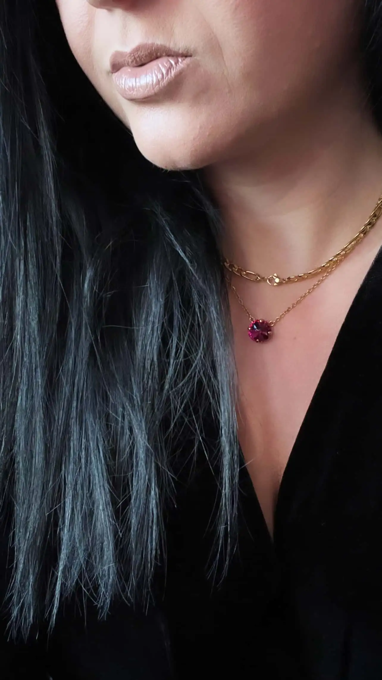 Gold Swarovski Necklace