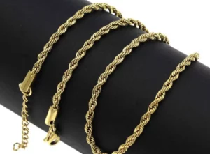 Χρυσό στριφτό κολιέ