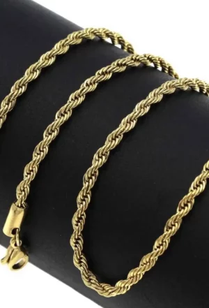 Χρυσό στριφτό κολιέ