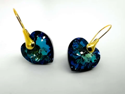 Crazy heart earrings