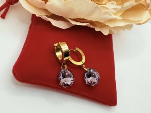 Purple earrings