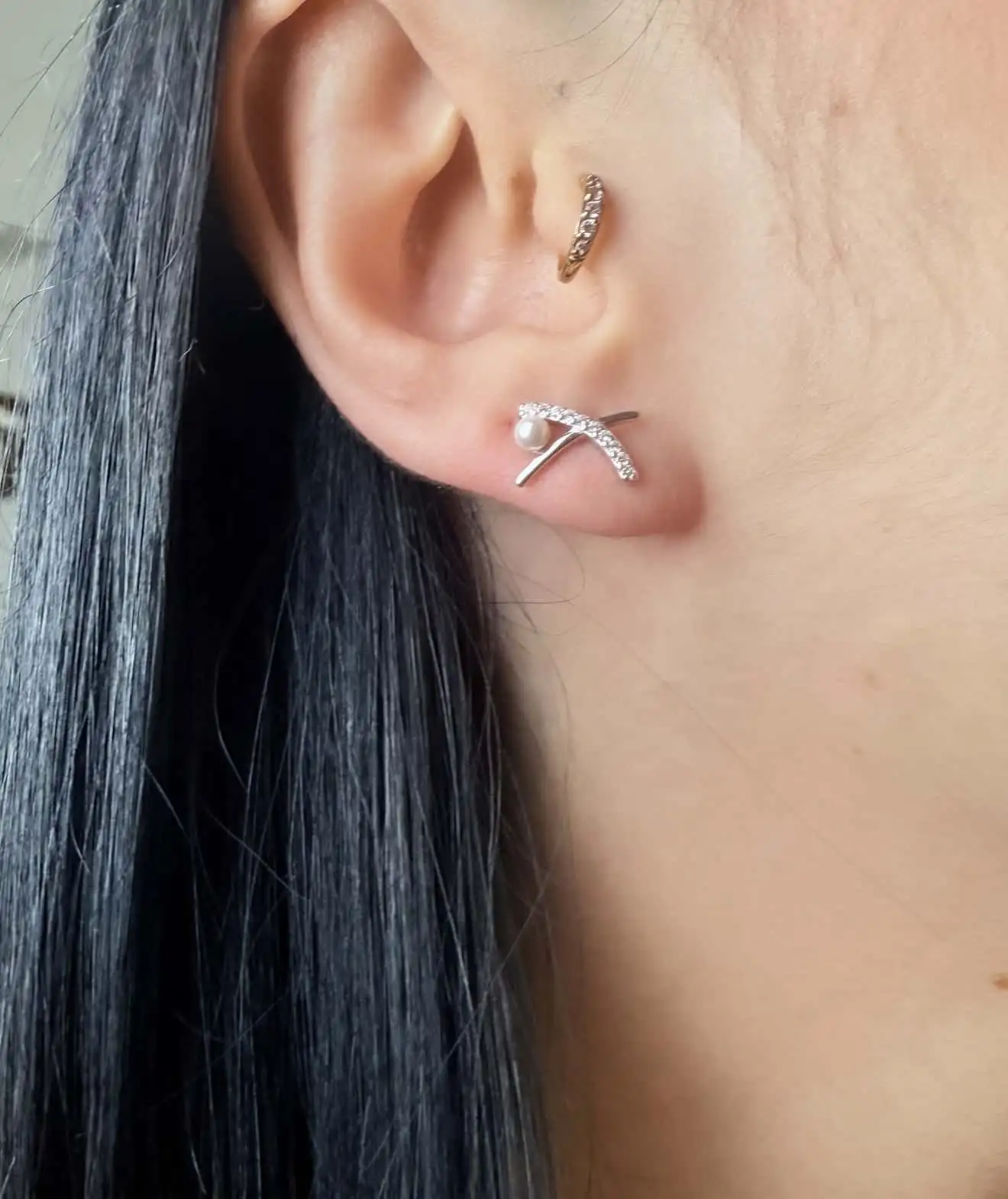 Silver earrings