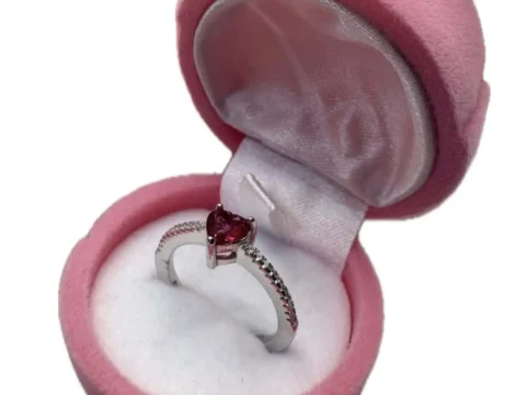 silver heart ring