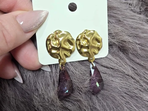 Purple earrings