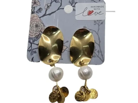 Χειροποίητα σκουλαρίκια πέρλες γλυκού νερού